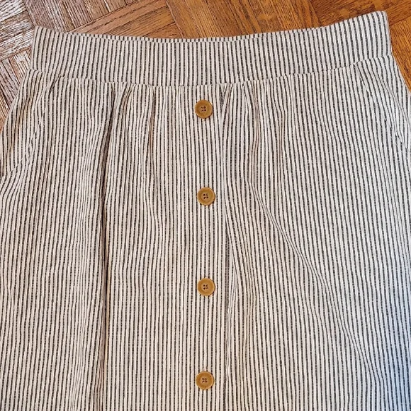 Denim&Co Blue and White Striped A-Line Skirt Size Medium - Picture 7 of 10